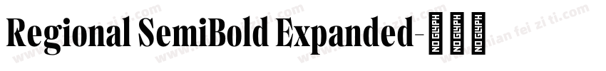 Regional SemiBold Expanded字体转换